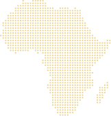 Carte de l'Afrique stylisée sous forme de points