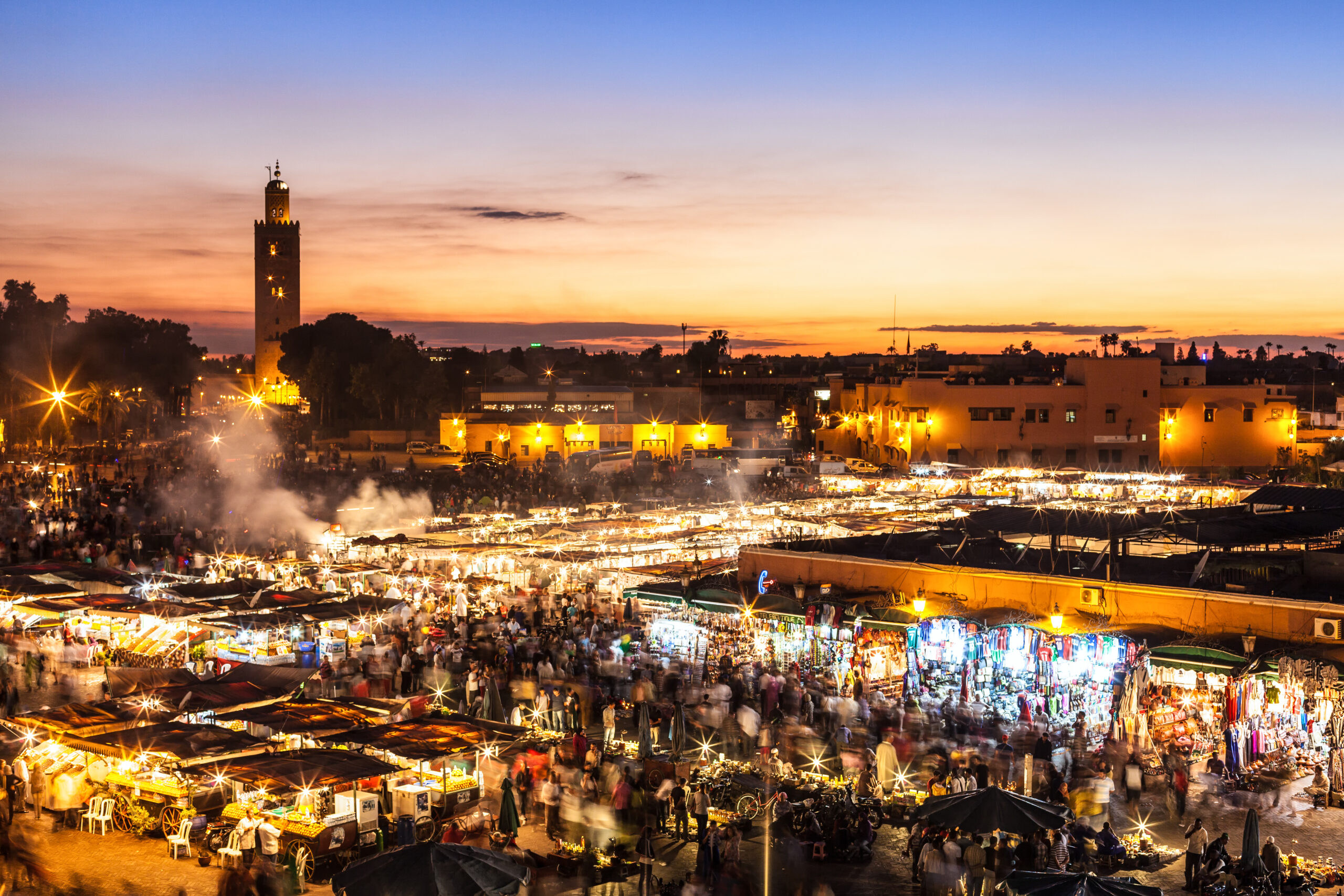 Photo de la place Jemaa el Fna au Maroc