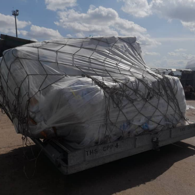 Photo d'un matériel de secours acheminés aux réfugiés du Soudan